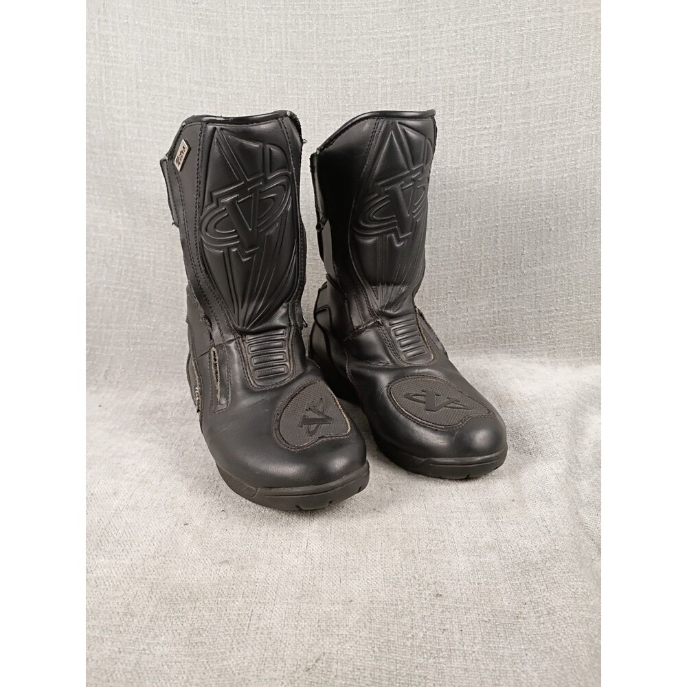 Vega Women's Black Motorcycle Touring Boots Size 7 Good Condition